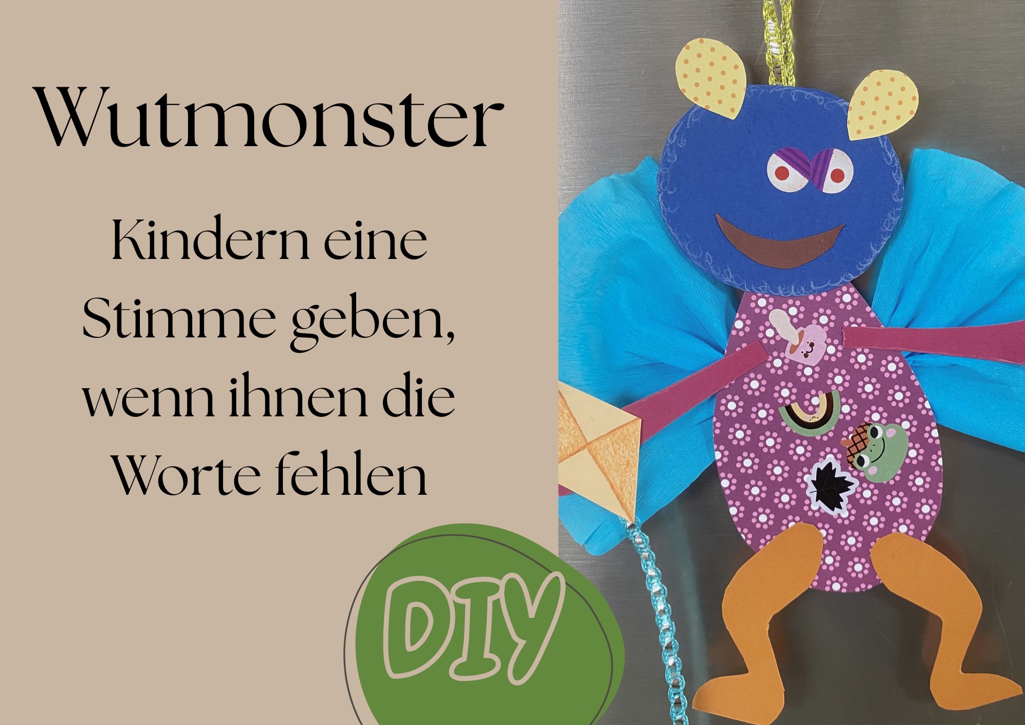 DIY Wutmonster – simple Idee um Kindern Kraft zu geben