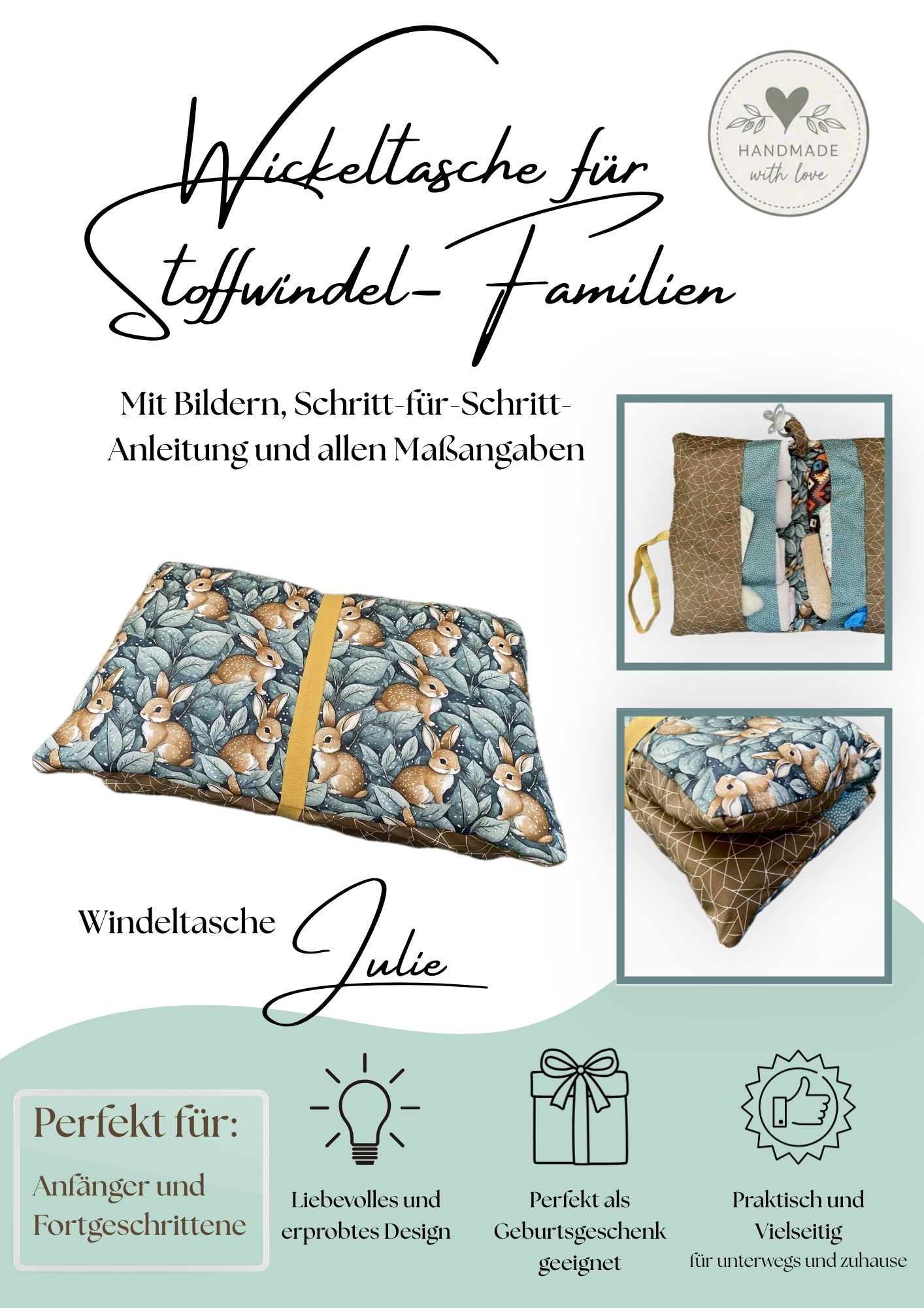 Stoffwindel-Wickeltasche Julie (Nähanleitung) – Bild 2